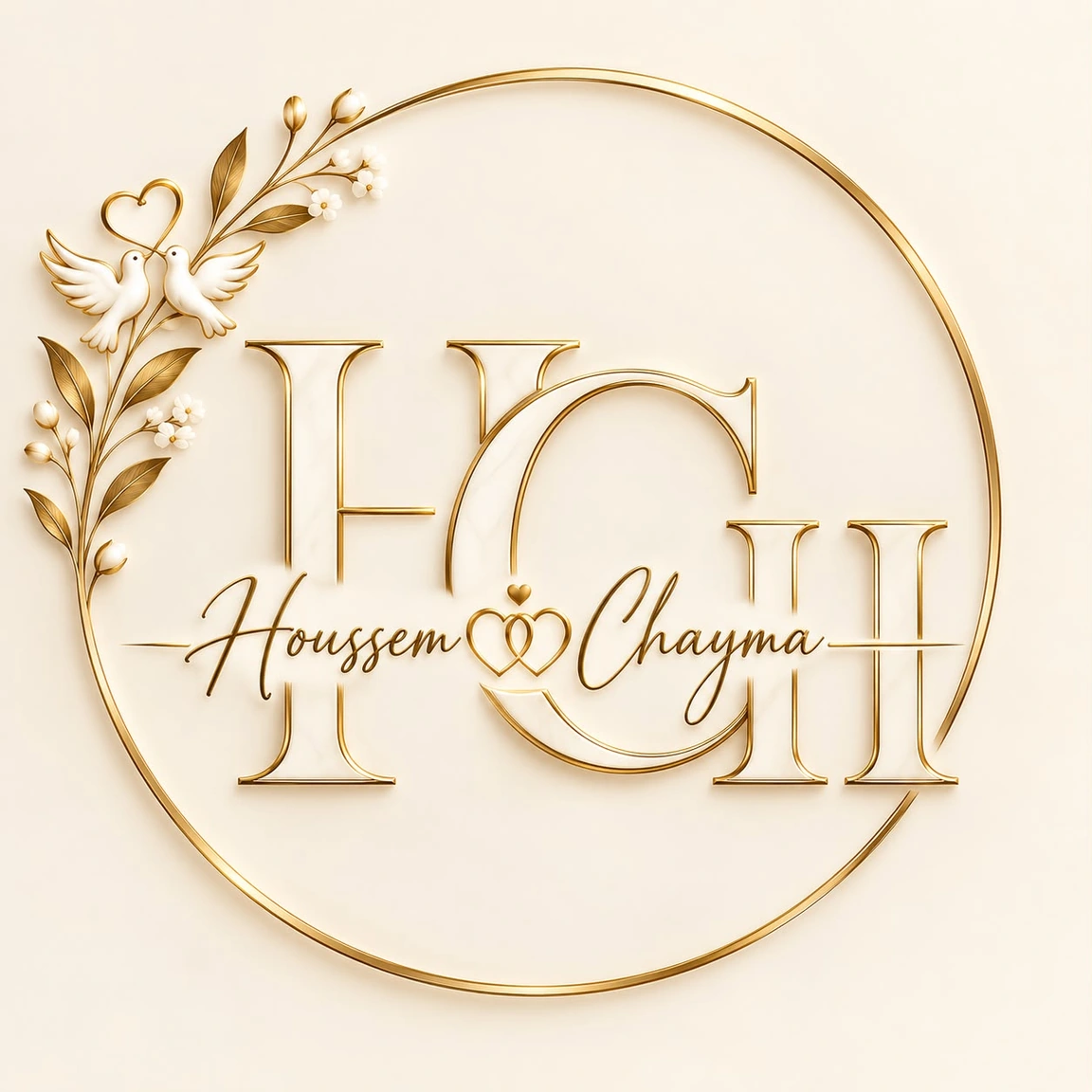 Logo fourni pour le mariage de Houssem et Chayma
